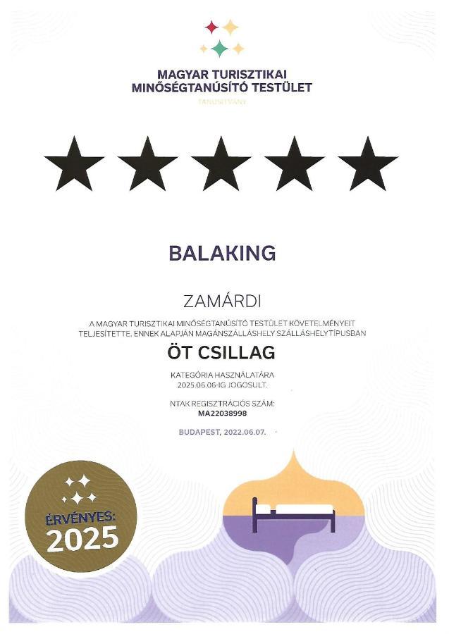 Vila Balaking Zamárdi Exteriér fotografie
